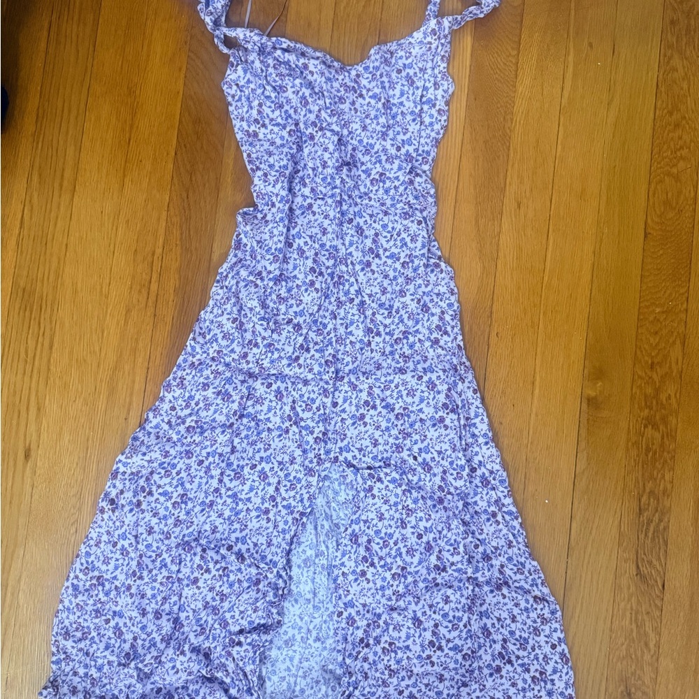 Reformation Lavender Floral Maxi Dress